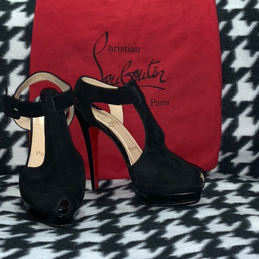 Authentic Christian Louboutin suede  Heels
